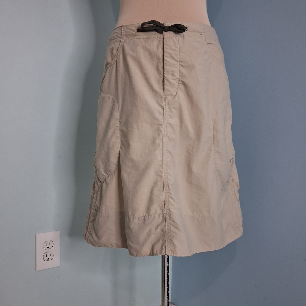 Mountain‎ Hardwear Hiking Skirt Tan Khaki Nylon Drawstring Outdoor Womens Size 6